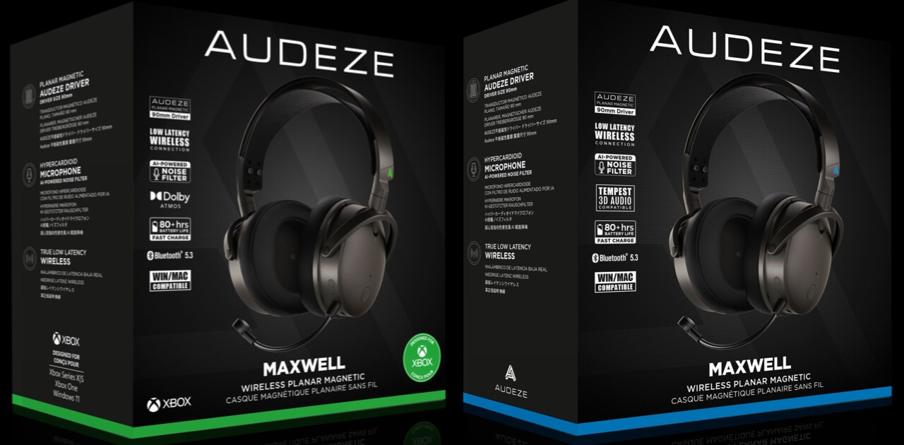 Audeze Maxwell Wireless Gaming Headphones Retail Packaging for Xbox and Sony PlayStation