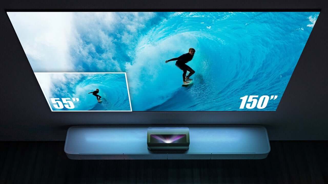 AWOL Vision LTV-3500 Pro UST Projector with 150-inch Screen