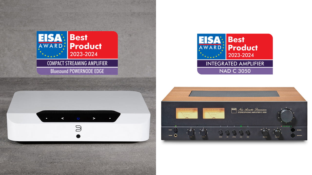 Bluesound POWERNODE Edge and NAD C 3050 win EISA Awards 2023-2024
