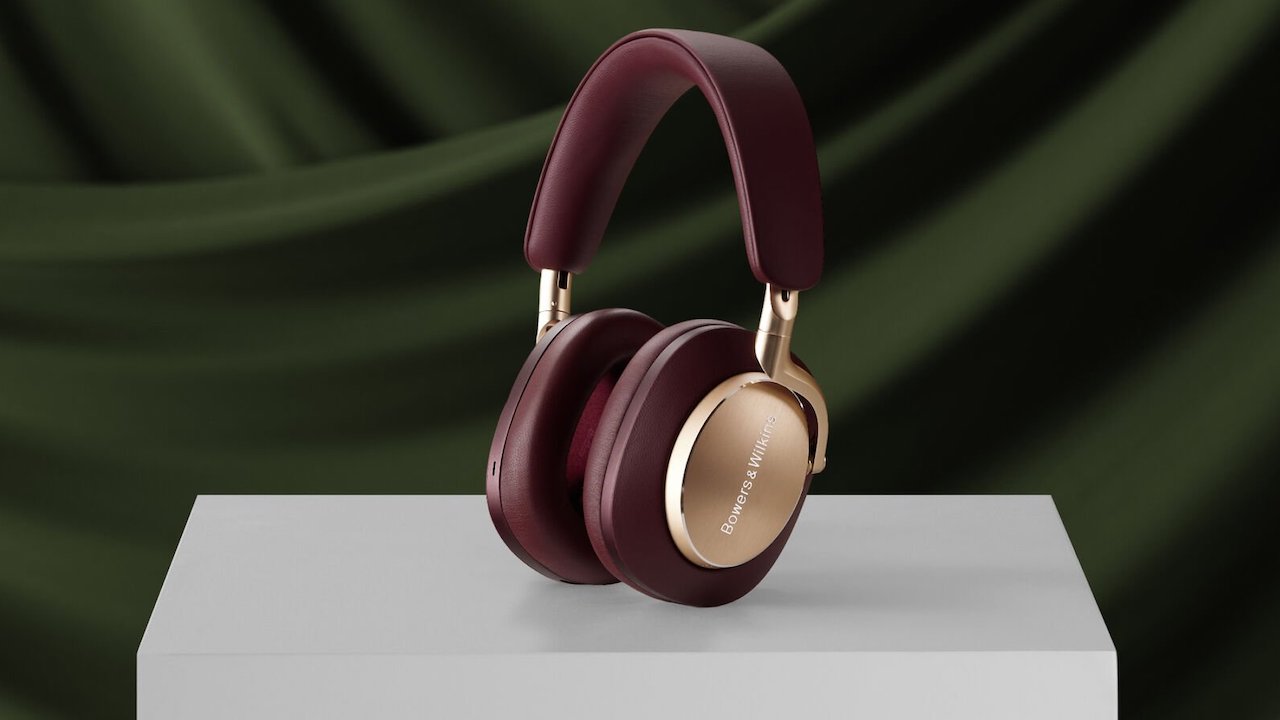Bowers & Wilkins Px8 Wireless Noise Cancelling Headphone in Royal Burgundy and Gold