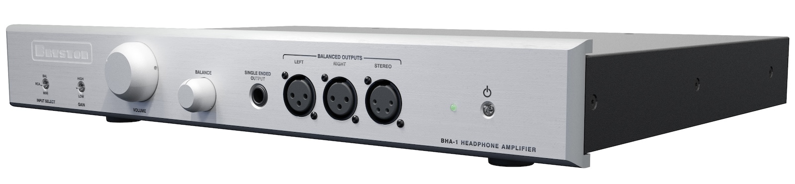 Bryston BHA-1 Headphone Amplifier Silver Angle
