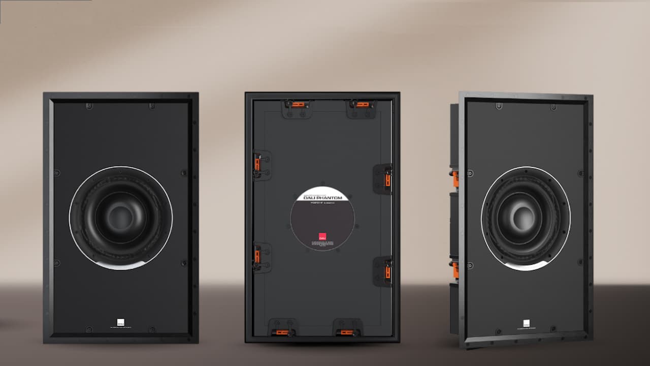 DALI Phantom SUB S-100 In-Wall Subwoofer Front and Back