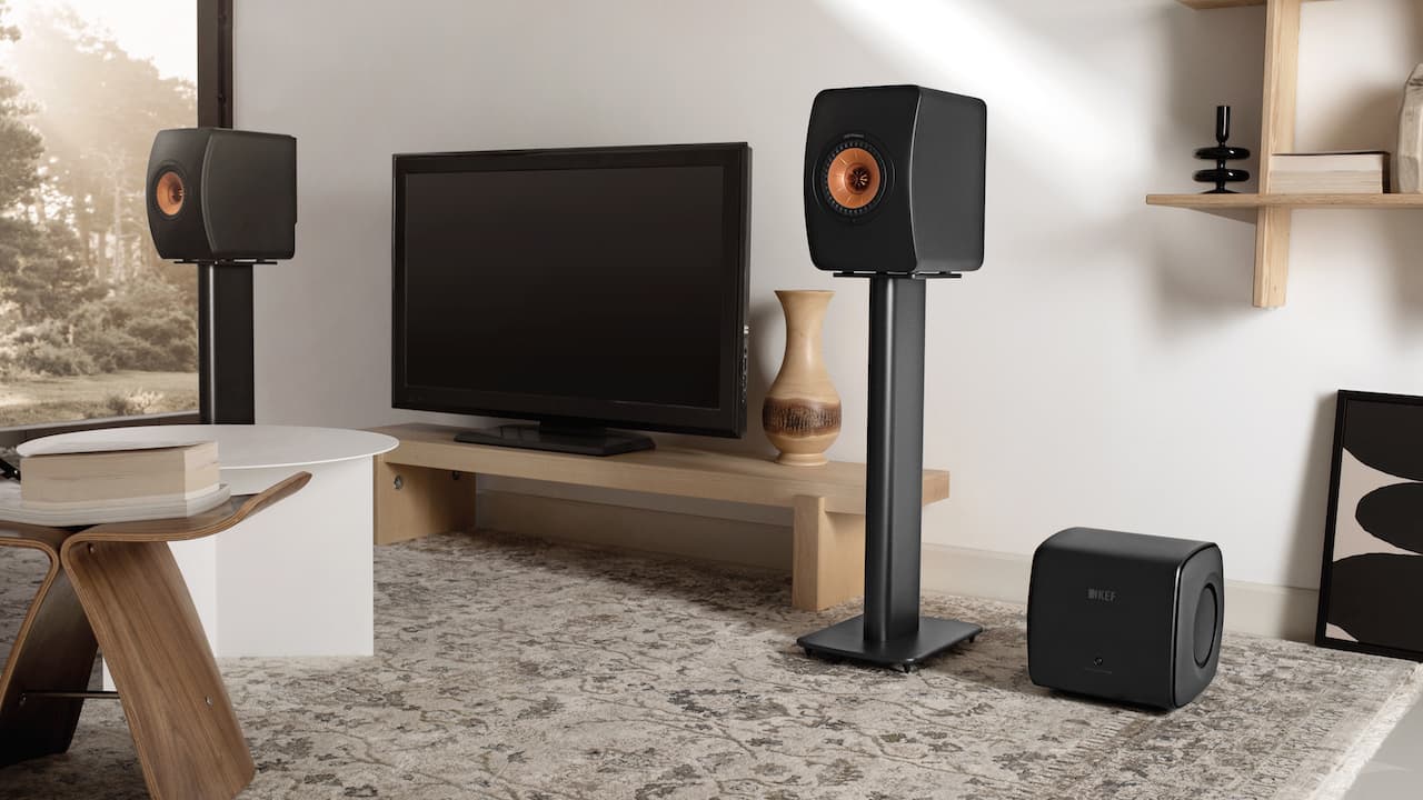 KEF LS50 Wireless II Stand-mount Speakers with KC62 Subwoofer