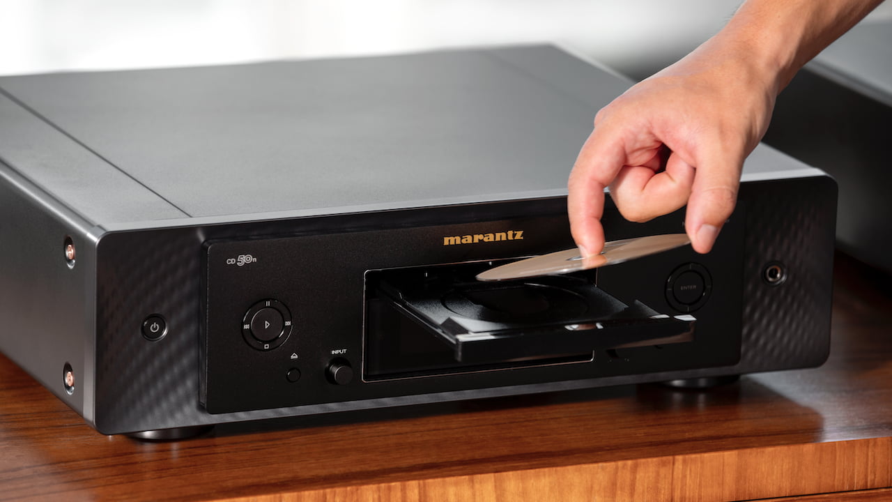 Marantz CD 50n Network CD Player Inserting Compact Disc