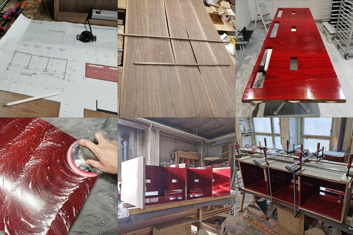 Cabinet Build Process Collage