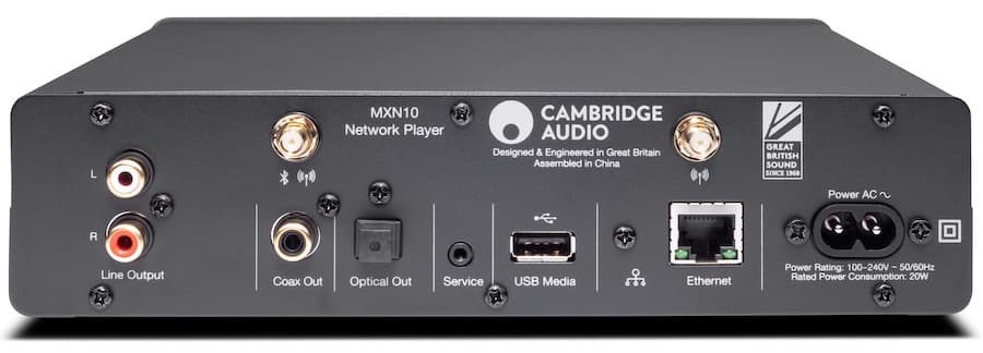 Cambridge Audio MXN10 Network Player Rear