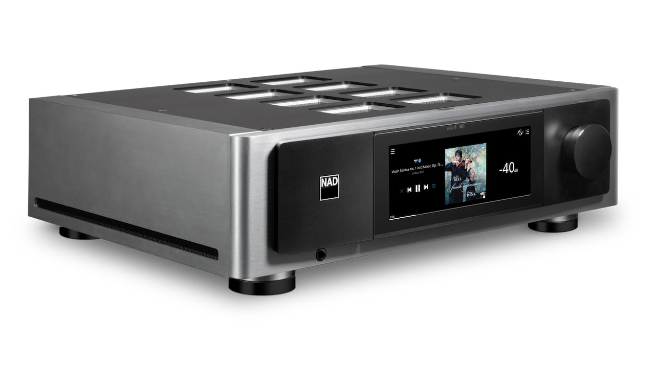 NAD M66 BluOS Streaming DAC Preamplifier Angle