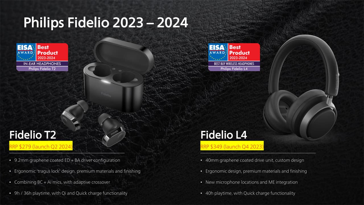 Philips Fidelio L2 in-ear and T4 Over-Ear Wireless Headphones