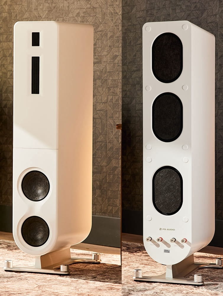 PS Audio aspen FR10 Loudspeakers White Front and Back