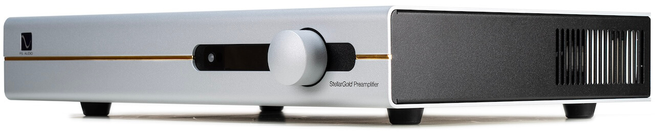 PS Audio StellarGold Preamplifier Silver Angle