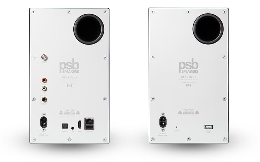 PSB Speakers Alpha IQ Powered Speakers White Rear