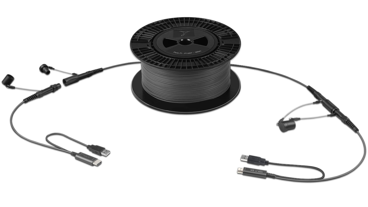 Pure Fi Pro HDMI 8K Active Optical Cable 300-feet Spool