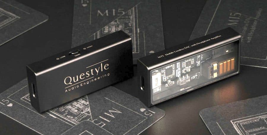 Questyle M15 Mobile Lossless DAC with Headphone Amplifier Front and Back