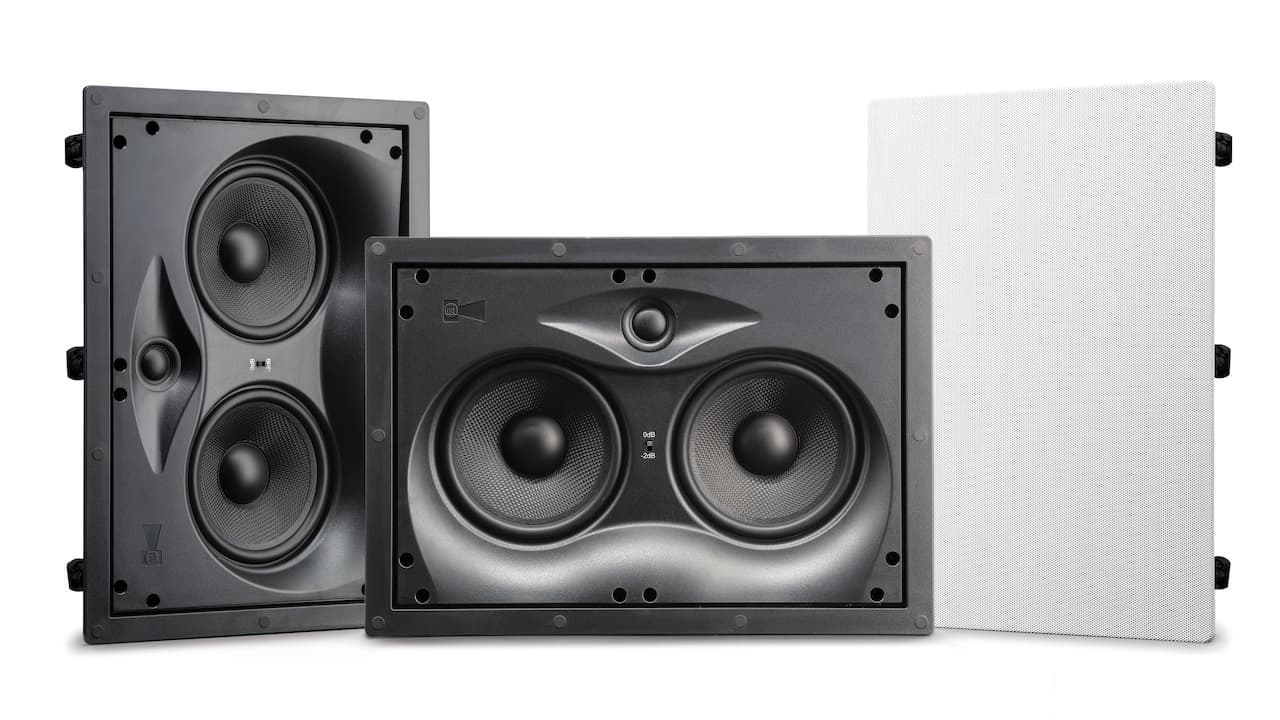 RSL Speakers W25E Reference In-Wall/Ceiling Speakers with and without grille