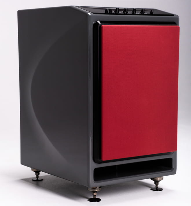 Wilson Audio Submerge Subwoofer in black with red grille